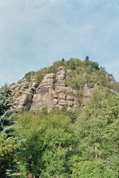 Der Berg Oybin, Blick von der Terrasse